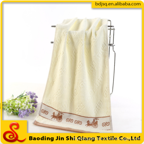 super water absorption thick custom logo towel with carriage pattern